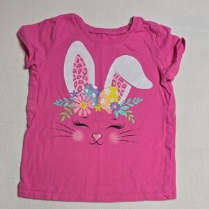 The Children's Place Pink Bunny Floral Tee